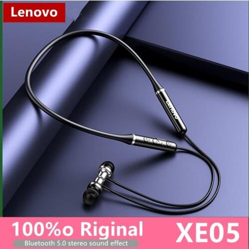 Original Lenovo XE05 Sports headphones blutooth noise Reduction With Mic Earphones Waterproof True Wireless earphones Neckband