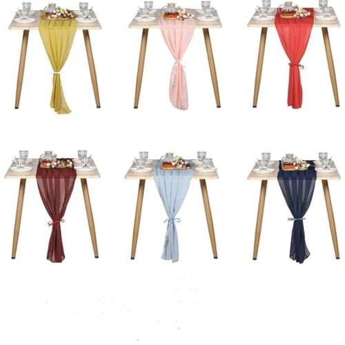 Chiffon Table Sheer Romantic Rustic Table For Wedding Party Baby Shower Decor