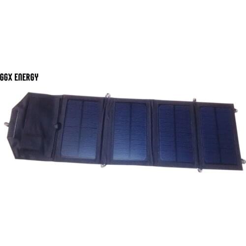 GGX ENERGY 8Watt Folding Solar Panel Charger Bag USB 5V for iPhone Smart Phones Power Bank Portable Solar Panel for Camping