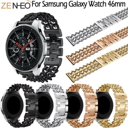 Watchband Replacement stainless steeel Strap For Samsung Galaxy Watch 46MM Smart Watch Band Link Classic Strap Bracelet Links