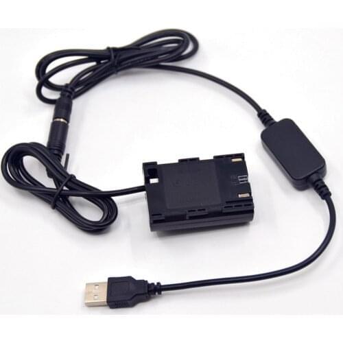 Power Bank 5V USB cable adapter + LP-E6 DR-E6 ACK-E6 AC-E6 for Canon EOS 5D Mark II III 5D2 5D3 6D 7D 60D SLR Camera