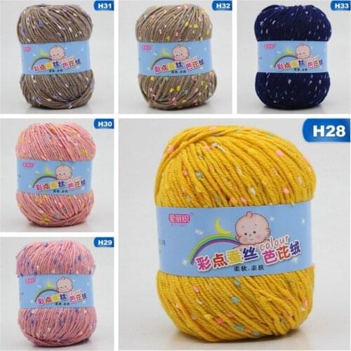 High Quality Baby Cotton Cashmere Yarn For Hand Knitting Crochet Worsted Wool Thread Colorful Eco-dyed Needlework
