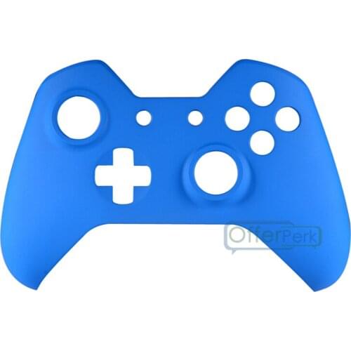EXtremeRate Replacement Parts Soft Touch Blue Front Shell for Xbox One Controller