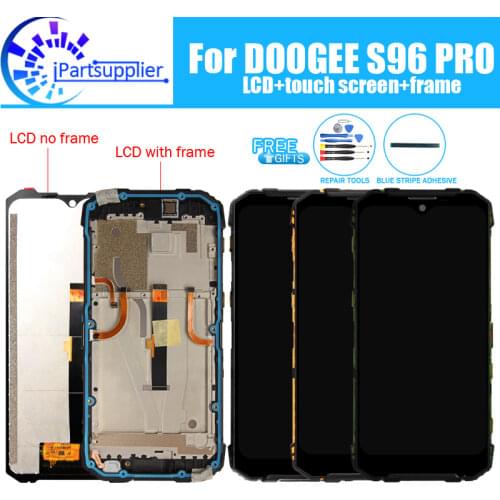 DOOGEE S96 PRO LCD Display+Touch Screen +Frame Assembly 100% Original LCD Digitizer Glass Panel For DOOGEE S96 PRO+Tools