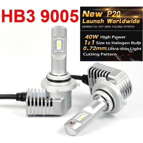 1 Set Super Bright MINI SIZE 9005 HB3 CSP CHIP P20 Car LED Headlight All-in-one Turbo Ball Fan 1:1 Front Bulb Lamp 45W 5200LM 6K