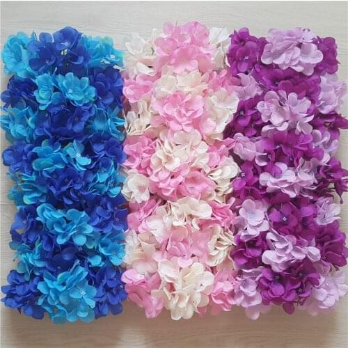 1PC 48X23cm Artificial Hydrangea Flower Wall Decoration Decorative Silk Hydrangea Wedding Decoration Backdrop Panels