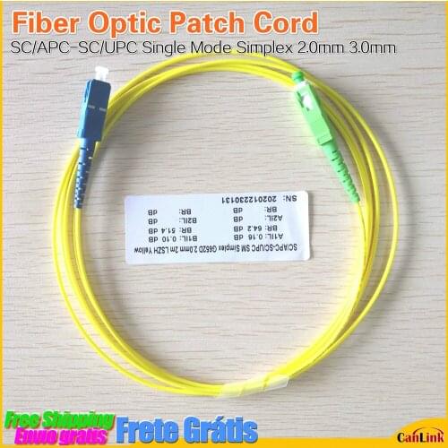 10 Pcs/Lot SC/APC-SC/UPC Simplex LSZH 2.0mm 3.0mm Fiber Optic Patch Cord Fiber Optic Jumper Cable Single Mode