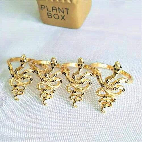 12PCS/Spot new metal snake napkin ring for wedding banquet prayer family gathering table decoration decoration free shipping