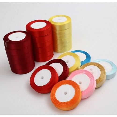 25mm Satin Ribbon 25 Yards/Roll arts crafts & sewing ribbon White Black Blue Purple Ribbon handmade crafts materials gift wrap