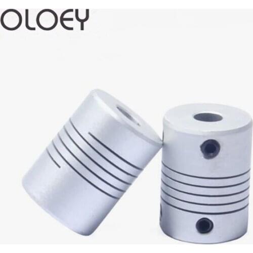 4pcs CNC D19L25 Motor Jaw Shaft Coupler 3mm To 10mm Flexible Coupling OD 19x25mm wholesale Dropshipping 3/4/5/6/7/8/10mm