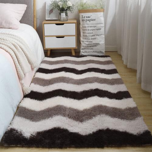 6 Sizes Fluffy Fur Thick Carpet Printed Plush Floor Faux Fur Carpets Home Decor Bedroom Living Room Soft Mats