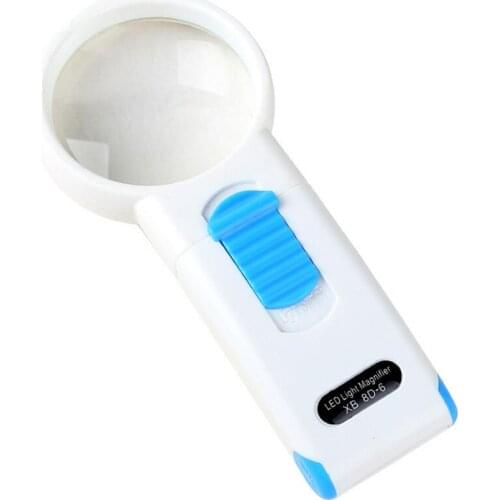 8X LED Lighted Insect Viewer Toy Magnifier Illuminated Gift Toys Reading Lamp Handheld Magnifying Glass for Old Man Children