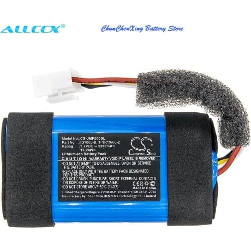 Cameron Sino 5200mAh/6800mAh Battery 1INR19/66-2,ID1060-B for JBL Flip 5, JBLFLIP5WHTAM