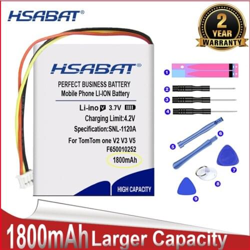 HSABAT 0 Cycle F650010252 Battery for TomTom one V2 V3 V5 XL,ONE 3RD EDITION DACH ONE EUROPE Version 3 One XL GPS Accumulator