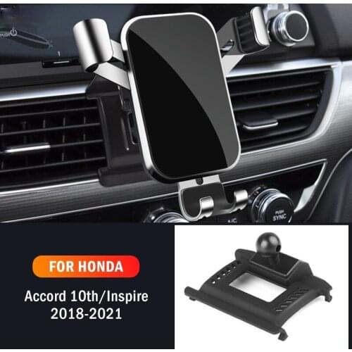 Car Mobile Phone Holder Air Vent Mounts GPS Stand Gravity Navigation Bracket For Honda Accord Inspire 2018-2021 Car Accessories