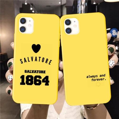 The Vampire Diaries Phone Case Candy Color for iPhone 6 7 8 11 12 s mini pro X XS XR MAX Plus