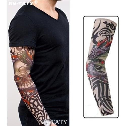 Nu-TATY Tiger dragon Man&woman style Tattoo Sleeve Stockings Body Art Leggings Cool Boys Girls Party Wearings