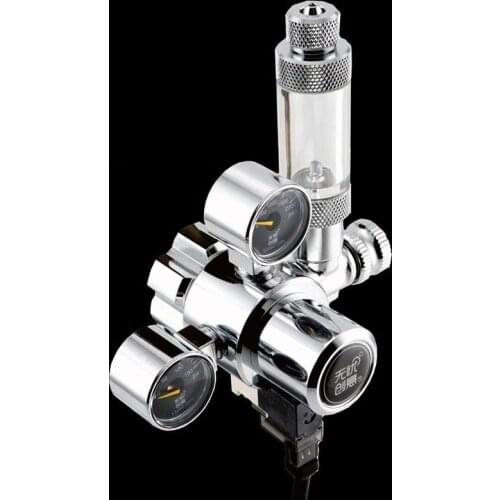 DIY Aquarium CO2 Regulator Magnetic Solenoid Kit Check Valve Fish Tank Tool Bubble Counter Reactor CO2 Pressure-reducing Valve