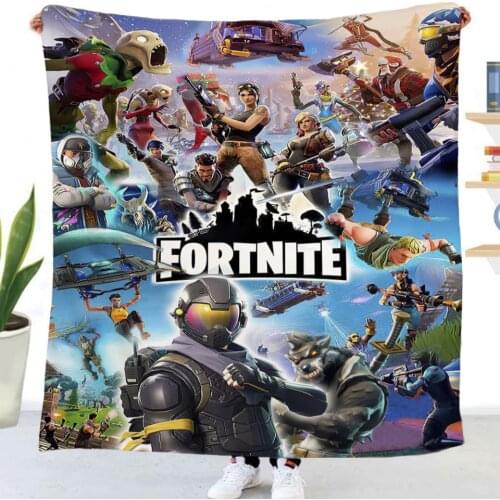 Fortnite Double-sided Flannel Blanket Children Adult Home Air Conditioning Blankets Cover Sofa Blanket 100x150cm Christmas Gift