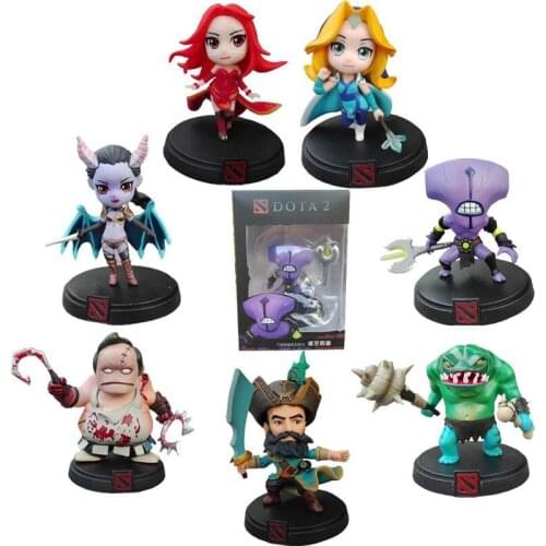 New 7 styles DOTA 2 Game Figure Tiny Kunkka Lina Pudge Queen Tidehunter CM FV PVC Action Figures Collection dota2 Toys