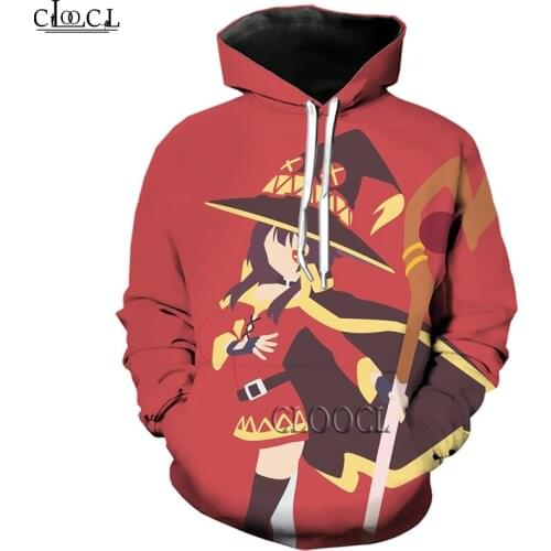 HX 2021 Fashion Anime Girl Megumin Konosuba 3D Print Men Tracksuit Harajuku Hoodie Unisex Autumn Casual Tops Drop Shipping