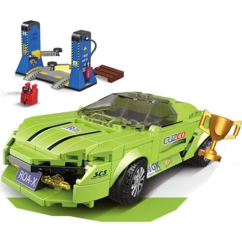 2021 City Technical Super Racers Speed Champions Supercar Racing Car Model Building Blocks Bricks Kids Toys