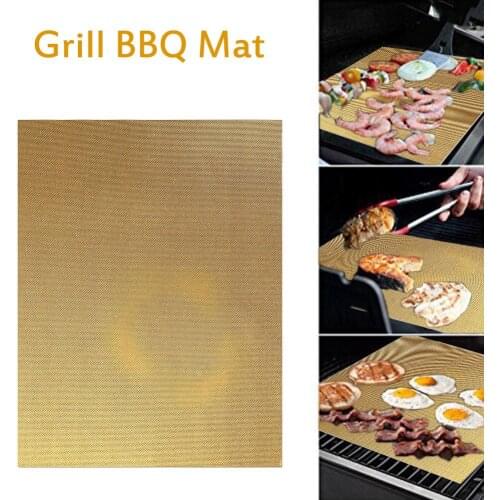 Grill Barbecue Mat Nonstick BBQ Grill Mat Heat Resistant Grill Sheet Perfect for Electric Oven Grill Barbecue