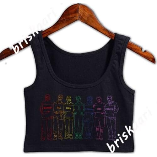Kpop Fan Kpop All Day Kdrama All Night Crop Top Cute Crop Top Graphic Sexy Outfit Summer Style Funny Casual O Neck Vest