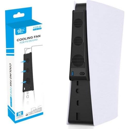 2 Color Console Cooling PP Fan USB Gaming Durable Accessories Cooler With 3 Cooling Fans For Sony PS5 PlayStation Gaming Console