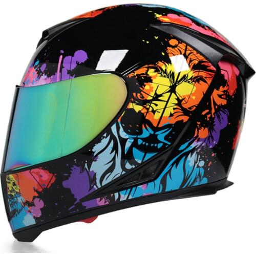 Motorcycle Helmet Female Full Face Casco Enduro MTB ATV Dirt Bike Downhill Casque Cross Scooter Cafe Racer Lion Capacete De Moto