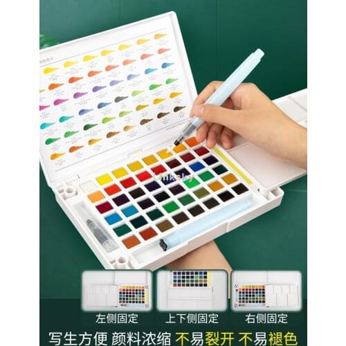 SAKURA Petit Color Solid Watercolor Paint Set Water Colours Cake Set Japan 24,36,48,60 Colors Transparent Watercolor Paint Set