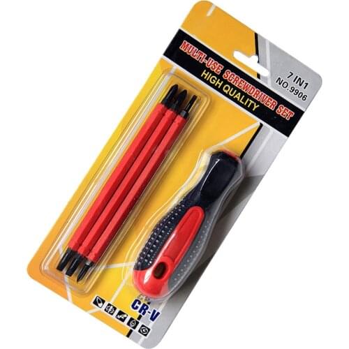 Insulated Screwdriver Set, Dual Head Magnetic Bits, Insulated Screwdriver, 4-in-1 Screwdriver Set with Interchangeable Blades