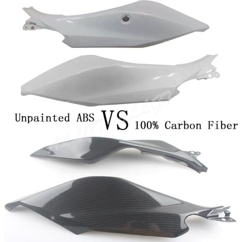 Unpainted ABS Plastic/100% Carbon TAIL Side FAIRING COWL For Kawasaki Ninja 400 2018 2019