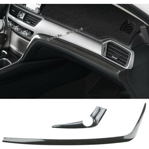 Carbon Fiber Console Center Dashboard Cover Trim For Honda Accord 10th 2018-2019