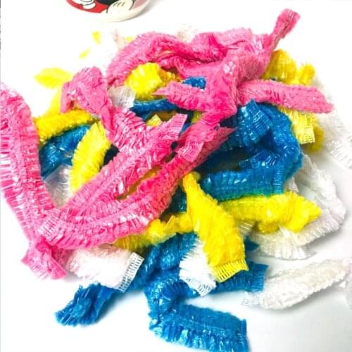 1000pcs/lot Disposable Shower Cap Plastic Waterproof Bath Caps Transparent Color Shower Cap Hair Salon One-Off Bathroom Products