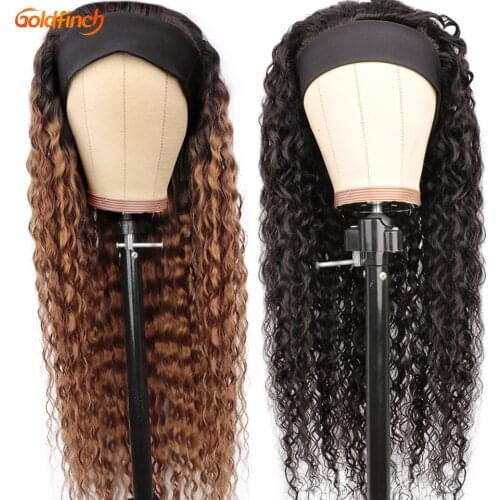 Water Wave Headband Wigs For Black Women 30 Inch Honey Blonde Ombre Wig water wave human hair wigs 1b/30 Indian Hairband Wig