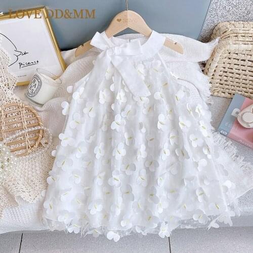 LOVE DD&MM Girls Dresses New Summer Kids Party Dresses Three-dimensional Butterfly Loose Clothes Children Clothing Vestidos 3-8