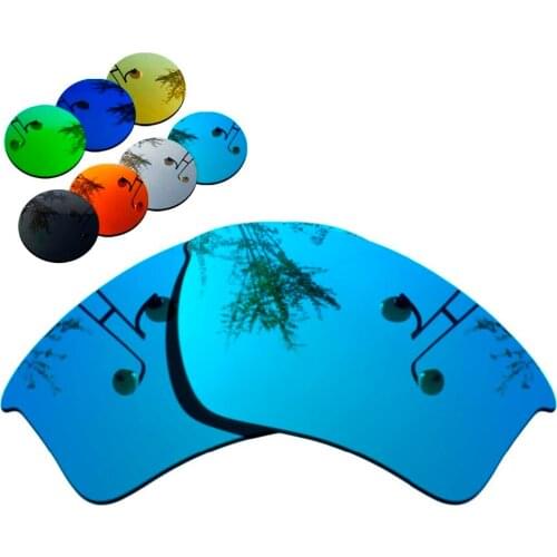 100% Precisely Cut Polarized Replacement Lenses for Half Jacket 2.0 XL Sunglasses Blue Mirrored Coating Color- Choices