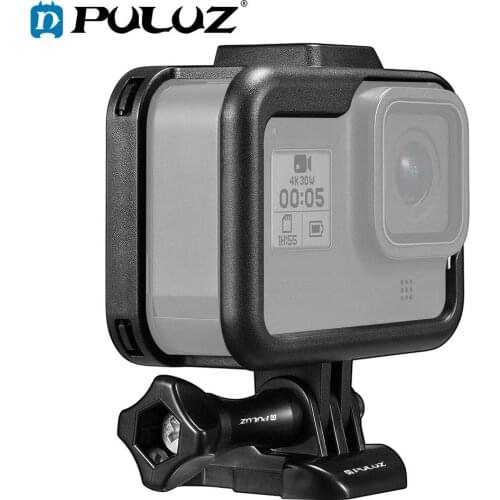 PULUZ for GoPro HERO8 Black Standard Border ABS Plastic Frame Mount Protective Case with Base Buckle & Long Screw
