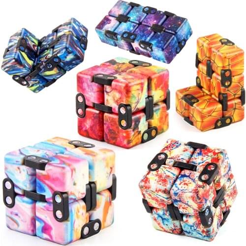 Luxury EDC Infinity Cubes Mini For Stress Relief Puzzle Cubed Antistress Kids Adults Office Autism Relief Anxiety Toys Gift 1PC
