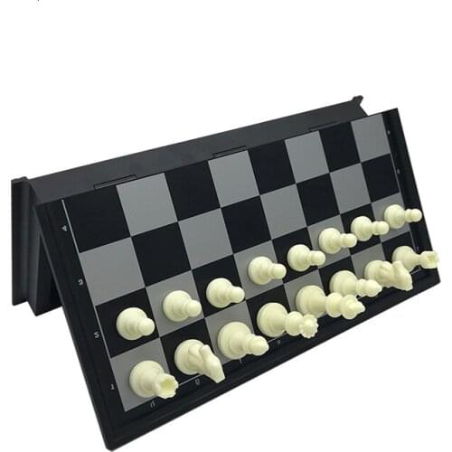 Chess and Checkers Folding Magnetic Dual-use Chess Game Set Board Game 25*25*2cm Entertainment Child Education Gift