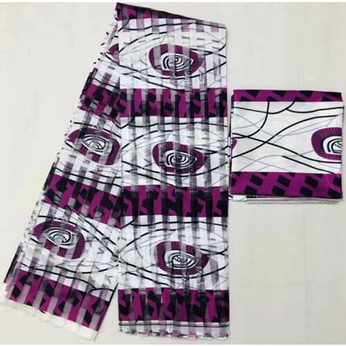 Pure silk fabric african fabric organza fabric ankara african wax print fabric 2+4yards organza ribbon silk for dress MM-B10