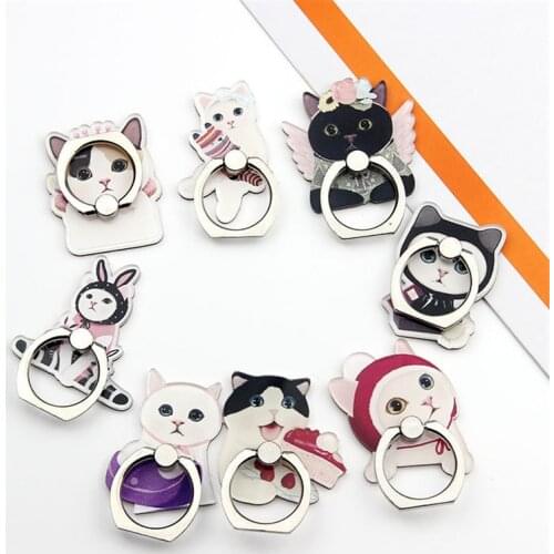 Universal Mobile Phone Holder Lovely cat Series Phone Ring Holder Phone Stand Finger Ring Holder Tables Support for iPhone