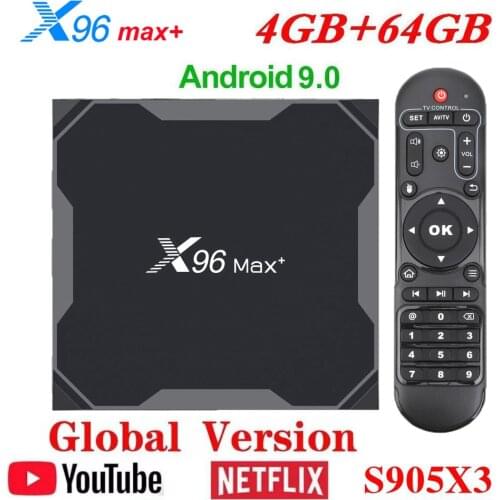 X96 Max+ Smart TV BOX Android 9.0 TV box Amlogic S905X3 4GB 64GB 4K Media Player Dual Wifi X96 Max Plus 4GB RAM 32GB Set Top Box