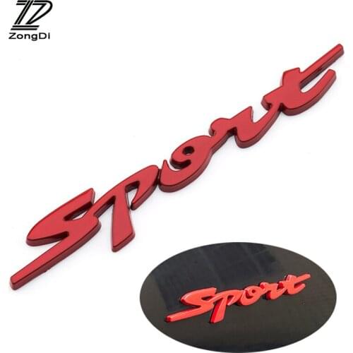 ZD 1X Car Sport Stickers 3D metal stickers Styling for Fiat VW Polo Golf MK4 4 MK7 Touran T5 Bora Skoda Rapid Fabia Yeti Superb