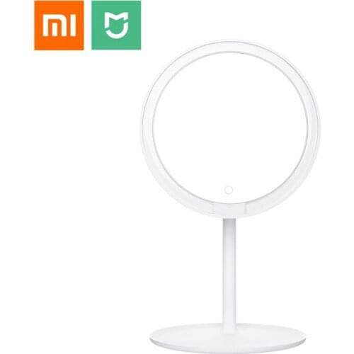 Original Xiaomi Mijia Makeup Mirror Desktop LED Lighted Portable Type-C Charging Touch Screen Adjustable Mirrors Brightness
