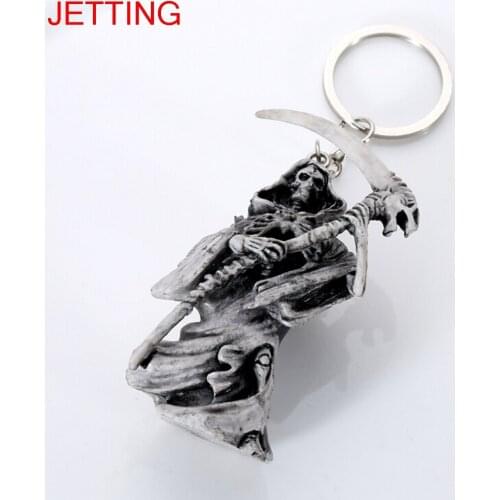 1Pc Rubber Devil Death Monster Car Key Chain Skull Keychain Accessories