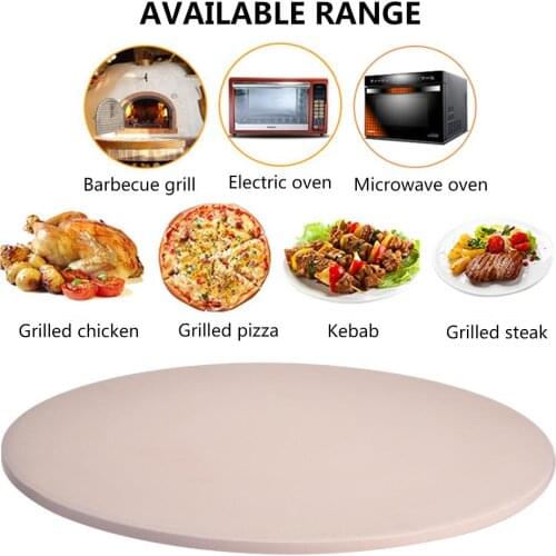 13inch Pizza Stone Pan Non-stick Heat-resistant Baking Tray Cutting Board Platter Pizza Cake Bakeware Tool For Home Restaurant