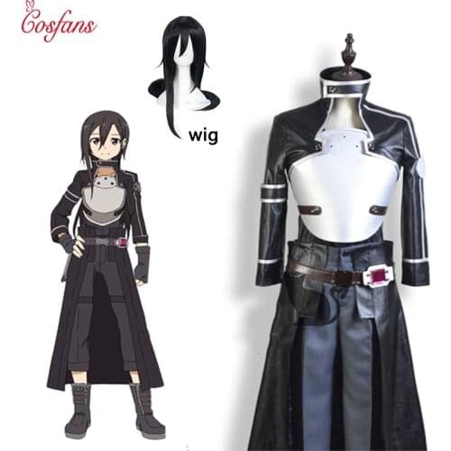 2020 Sword Art Online Kirito Kirigaya Kazuto women Cosplay costume Carnaval Halloween men Christmas party Costume And wig