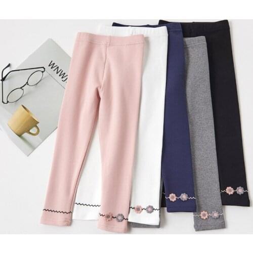 2021 Baby Girls Kids Leggings Cotton Big Pp Pants Spring Autumn Kids Girl Pants Fashion High Waist Long Trousers Childrens Pant